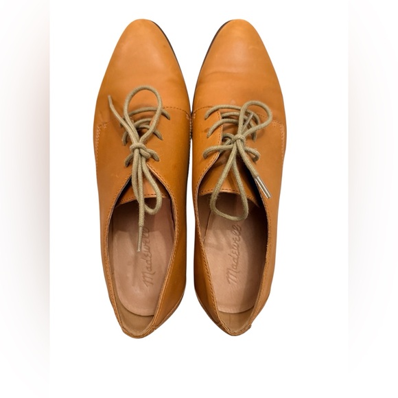 Madewell Shoes - Madewell Oxfords Leather Lace-Up Oxford Flats Cognac Tan 8.5